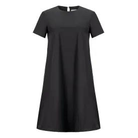 A-line Short Sleeve Dress - Black