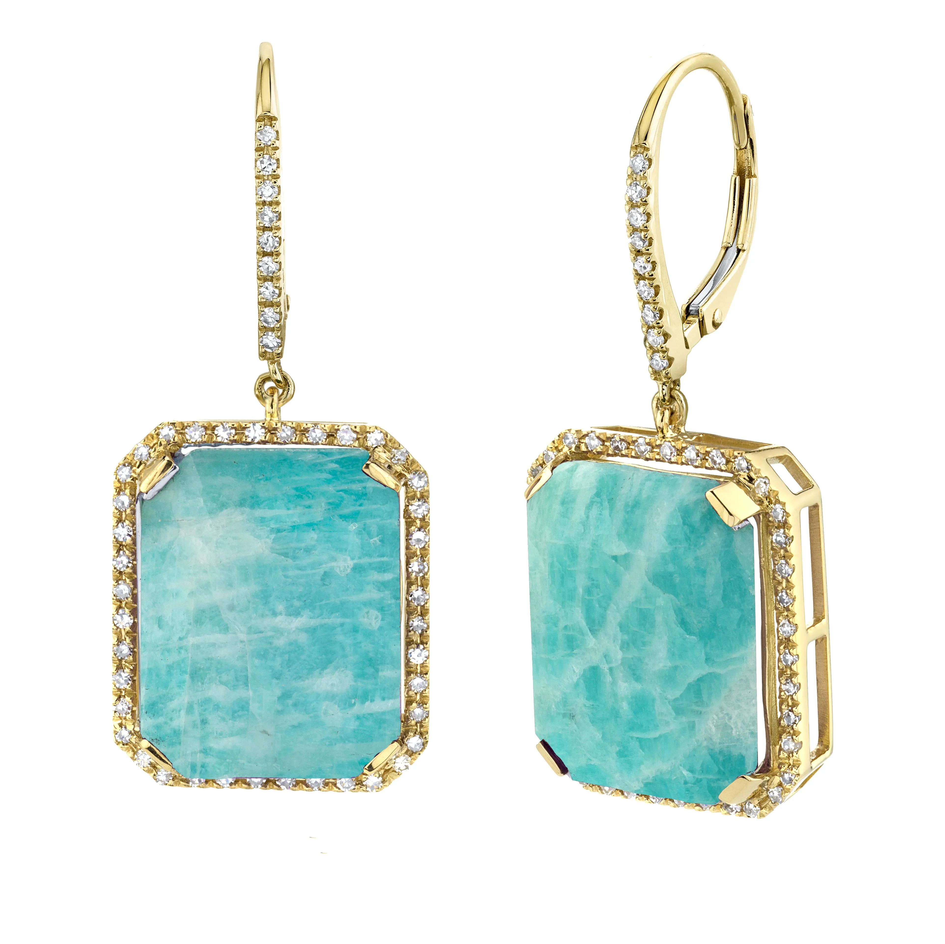 AMAZONITE PORTRAIT EARRINGS