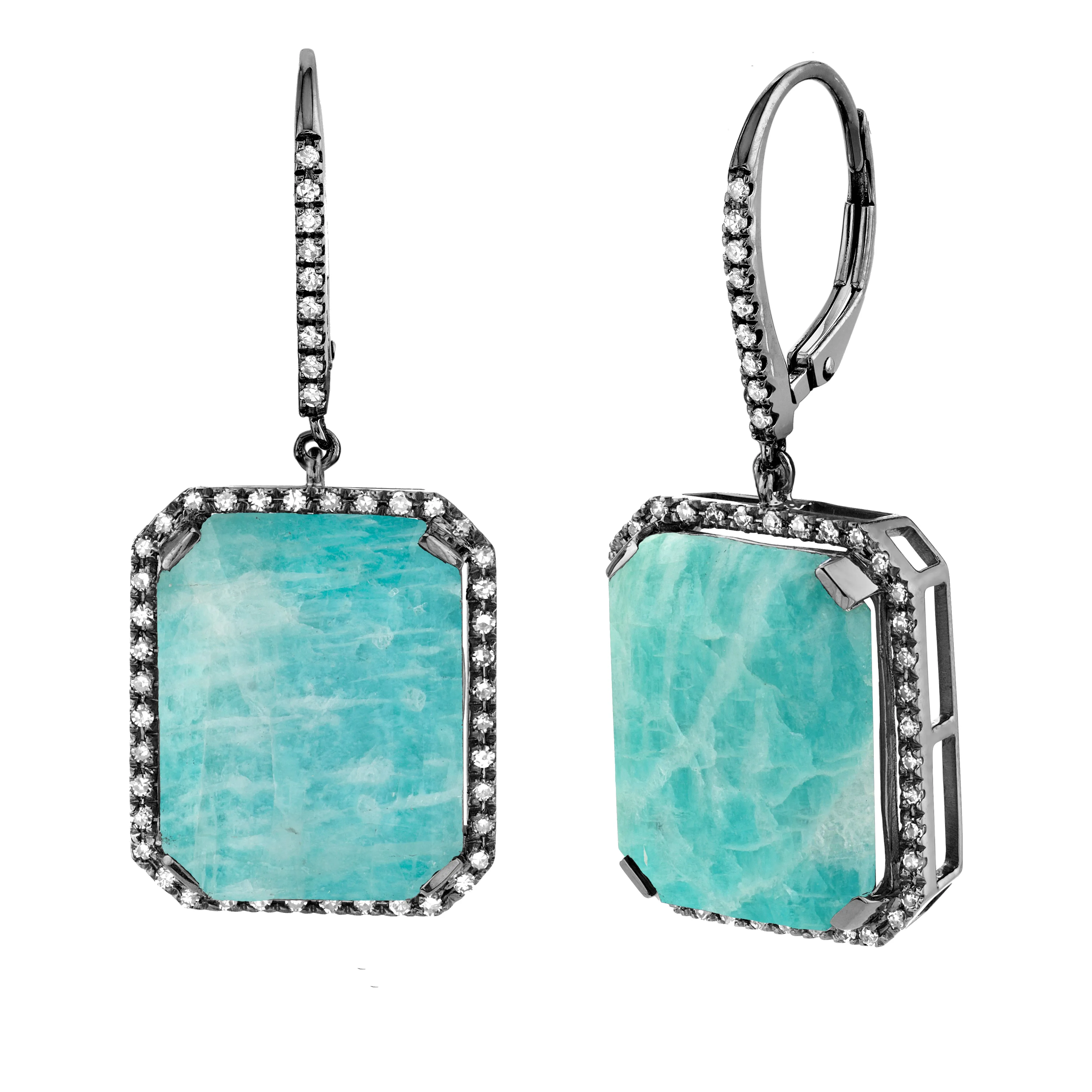 AMAZONITE PORTRAIT EARRINGS