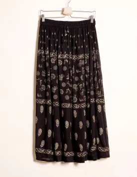 Bagru Skirt - Black Only