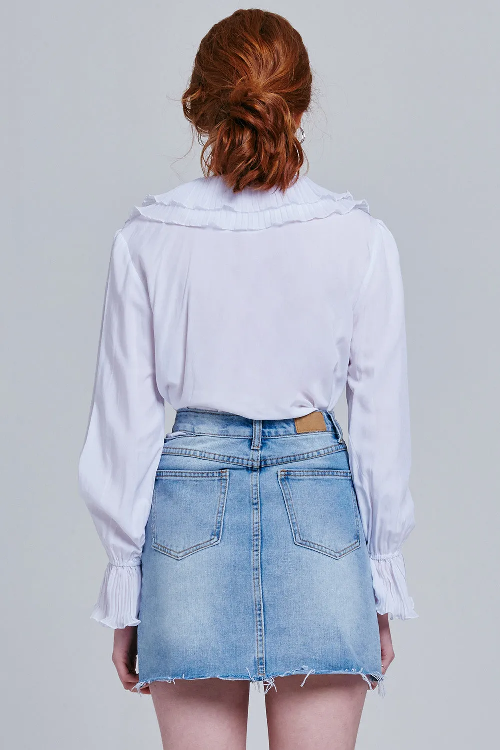 Bernadette Asymmetrical Denim Skirt