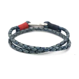 Braided Leather Double Wrap Bracelet