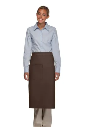 Brown Full Bistro Apron (1 Pocket)