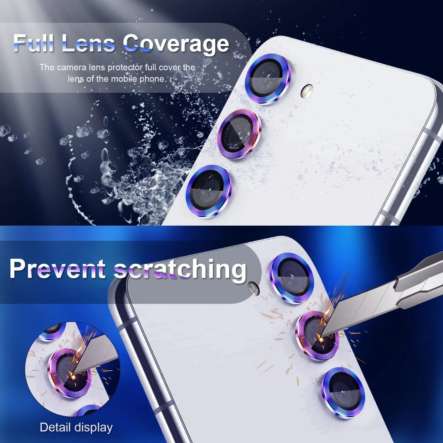 Camera Lens Protector for Galaxy S23 / S23 Plus (Rainbow)