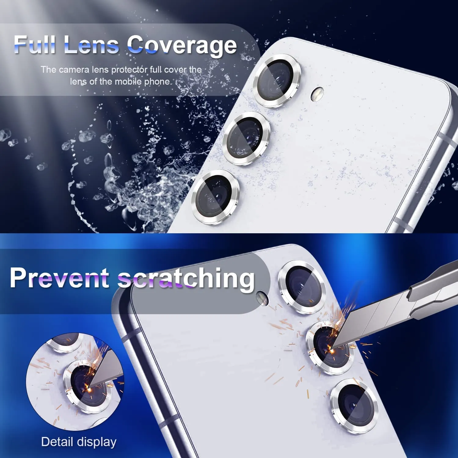 Camera Lens Protector for Galaxy S23 / S23 Plus (Silver)