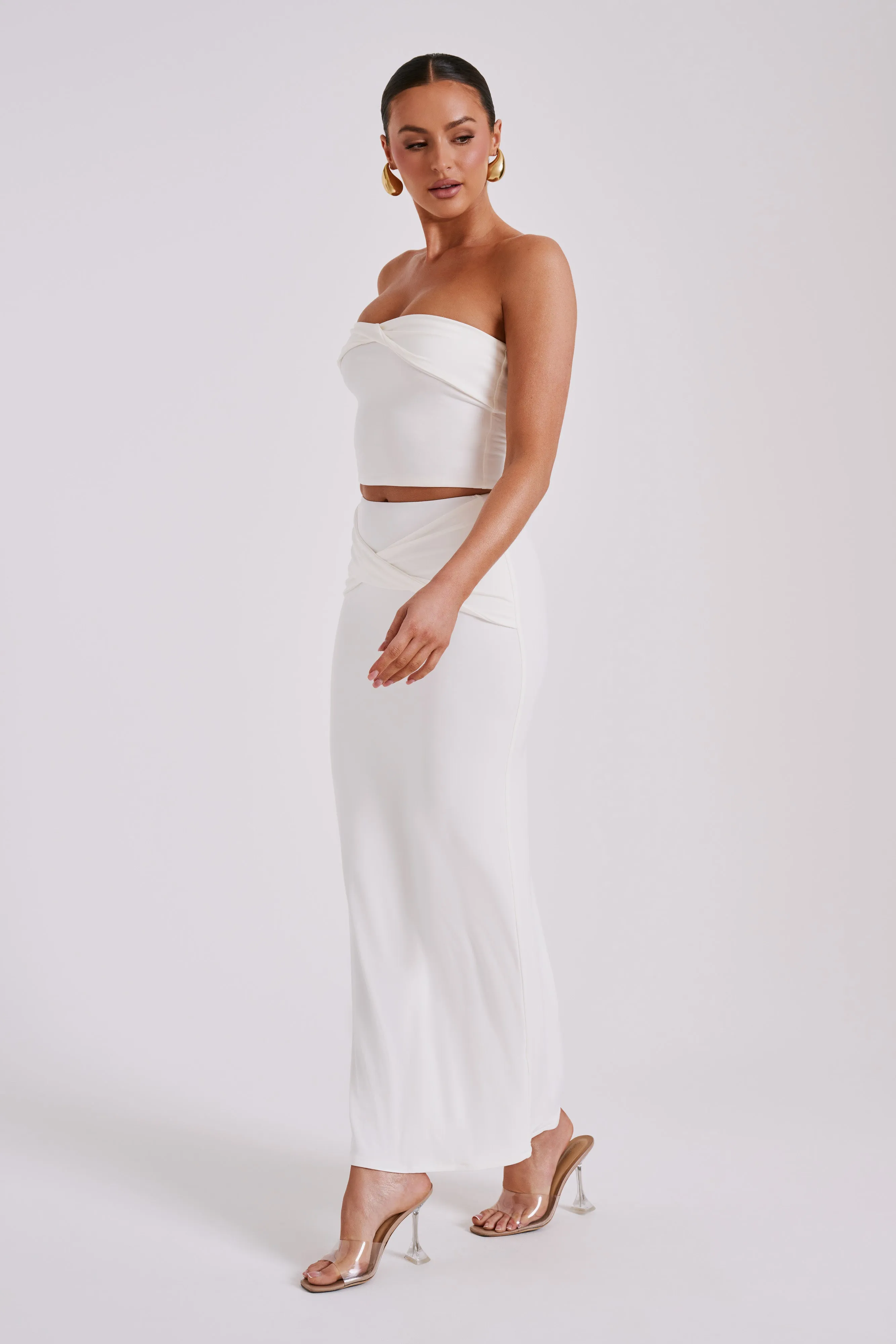 Ceri Maxi Twist Skirt - White