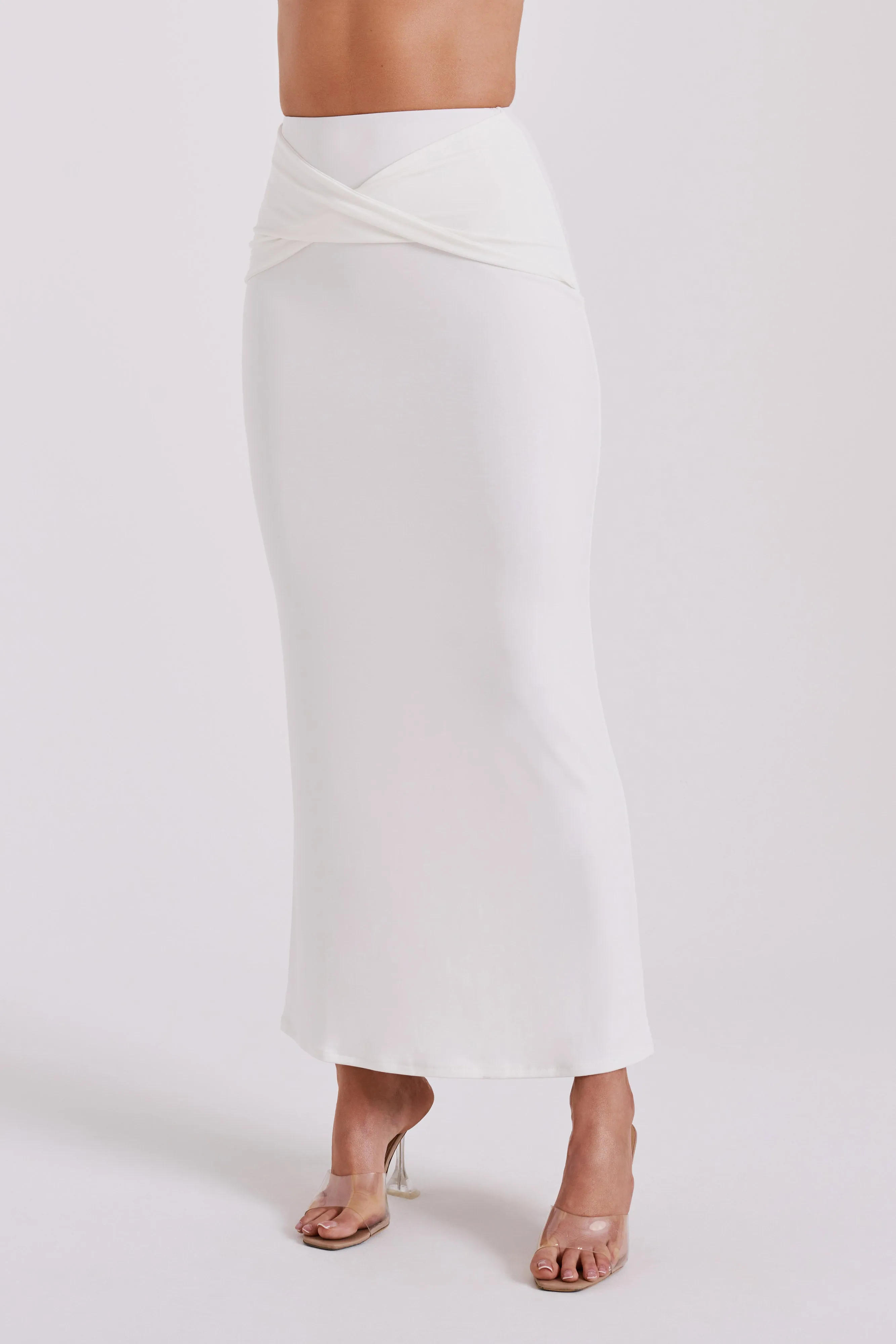 Ceri Maxi Twist Skirt - White