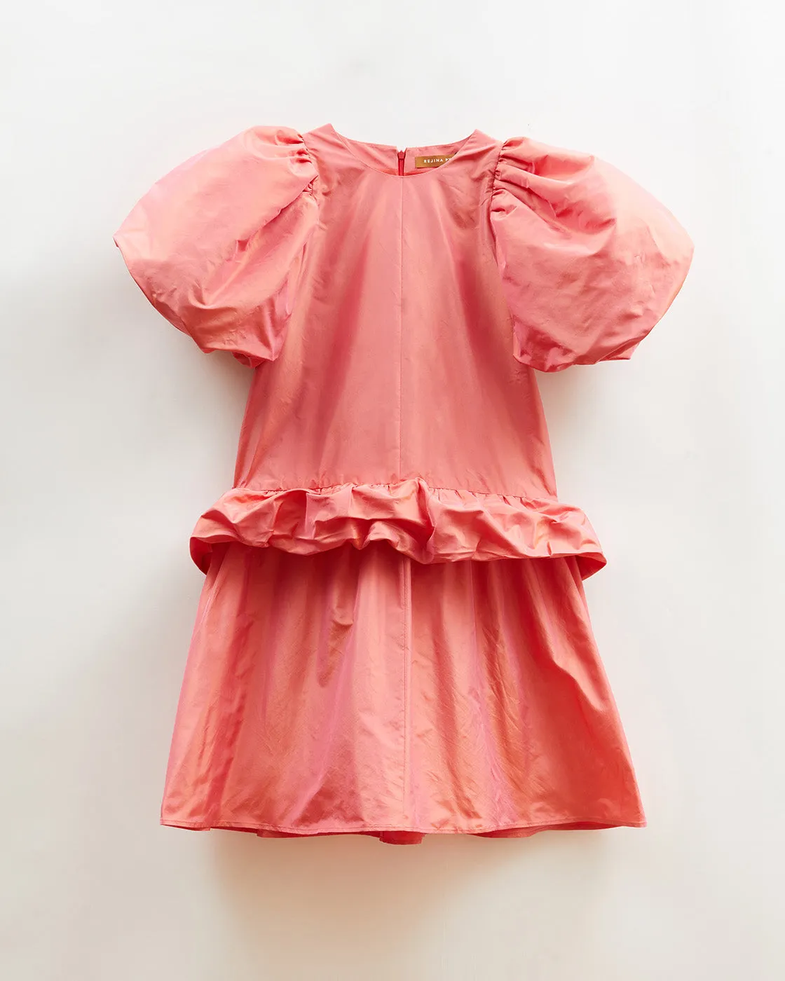 Daisy Dress Silk Taffeta Coral