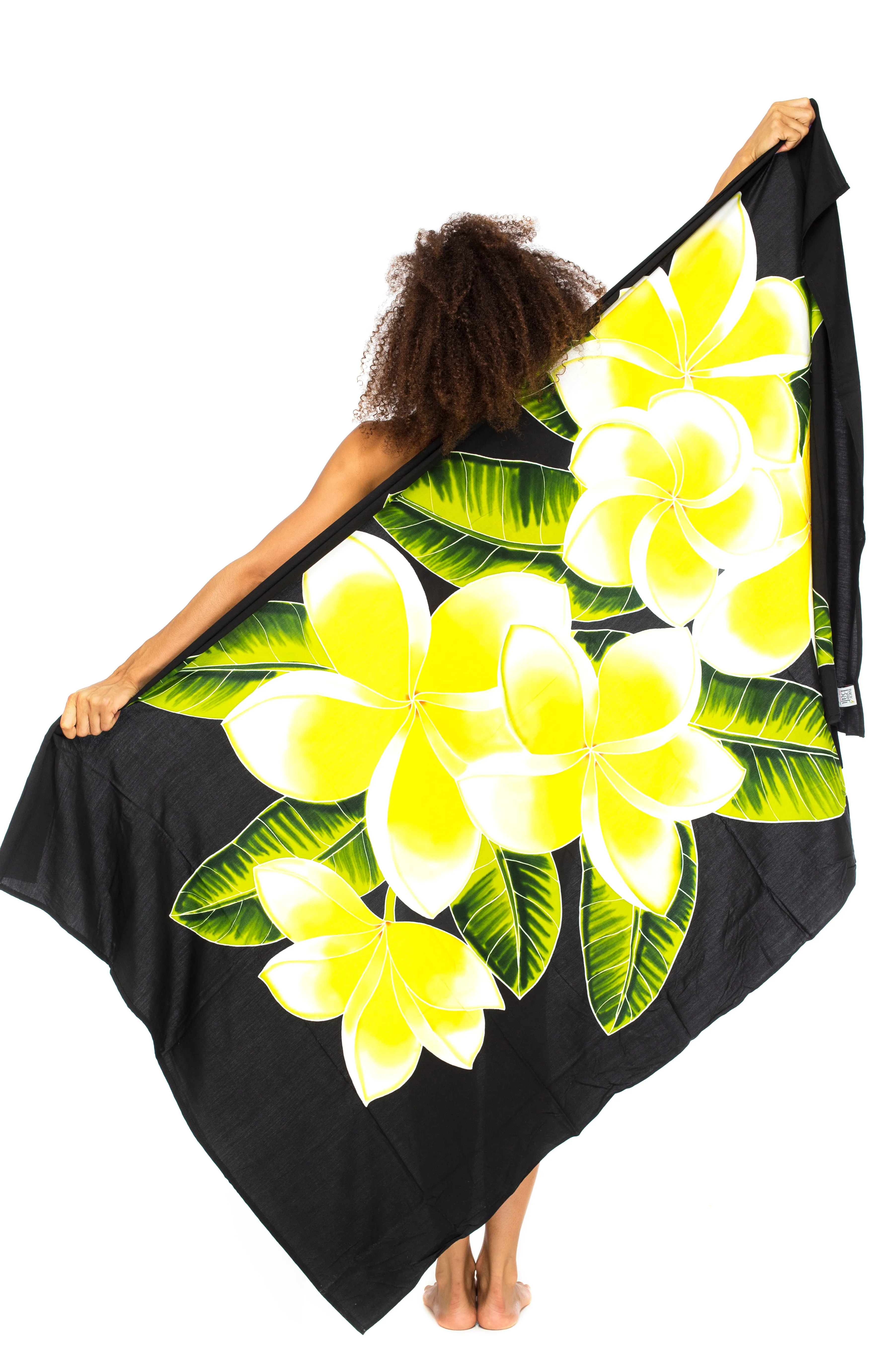 Hand Painted Pareo Sarong Wrap with Coconut Clip