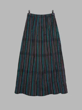 Issey Miyake A-POC multicolour striped cotton maxi skirt - size 2 M S