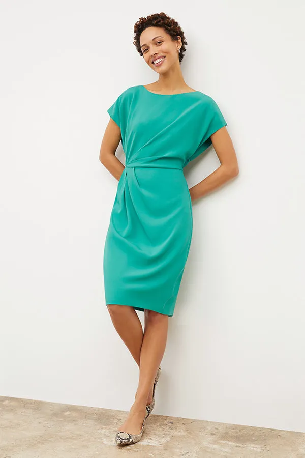 Jillian Dress - Eco Medium Crepe :: Tropical Green