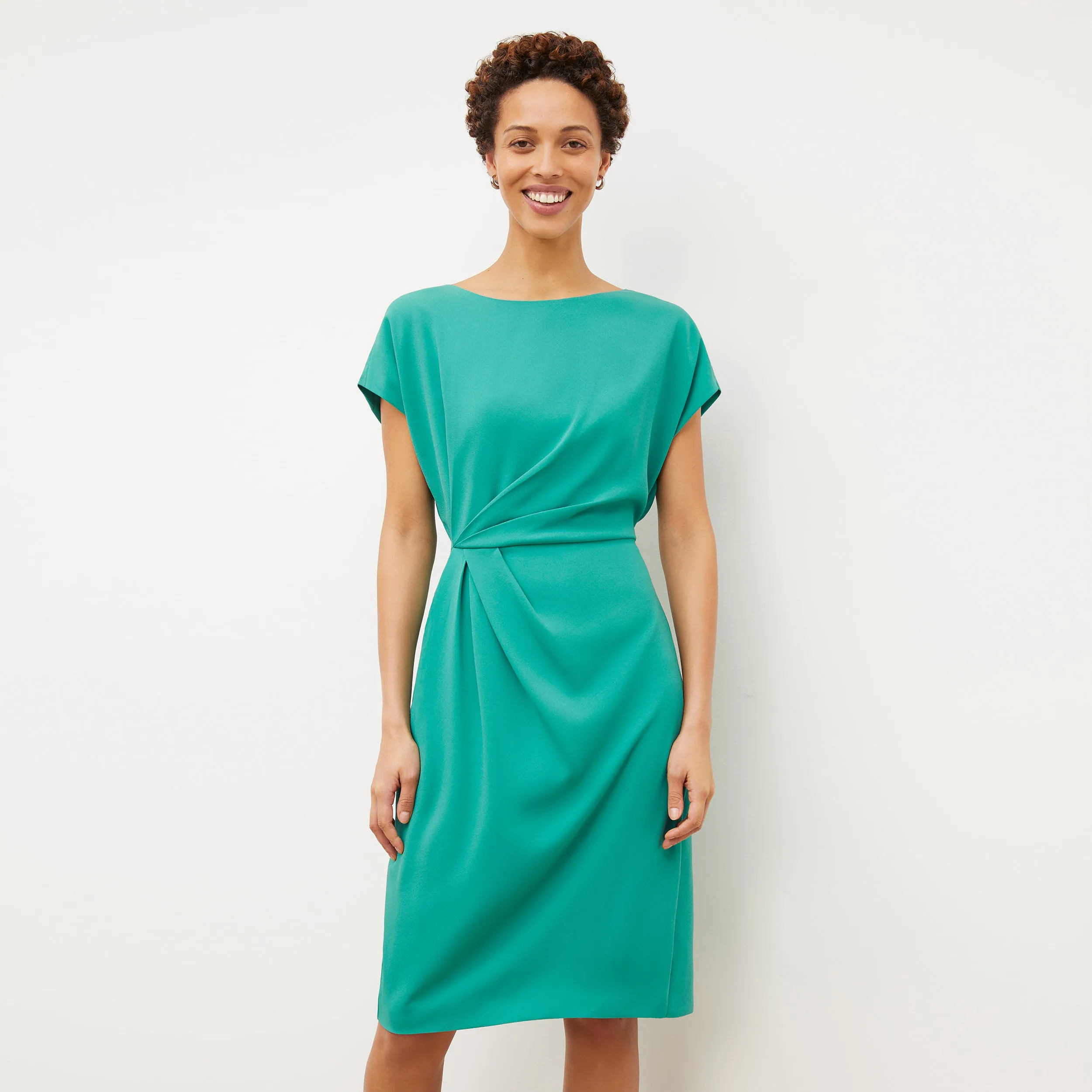 Jillian Dress - Eco Medium Crepe :: Tropical Green