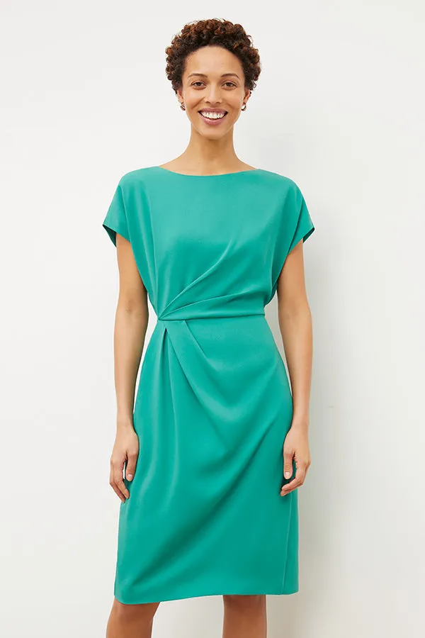 Jillian Dress - Eco Medium Crepe :: Tropical Green