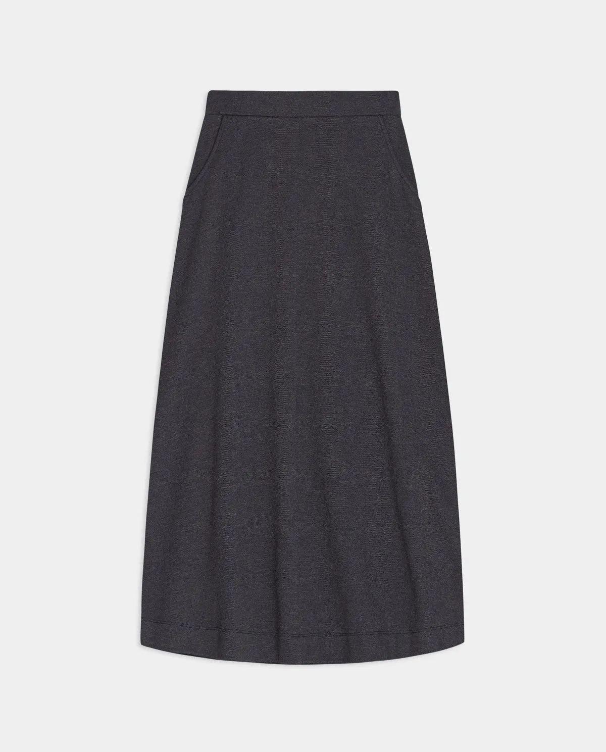 Knit Pleated Skirt in Blue by YERSE