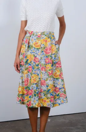 Lena Skirt in Botanical Print