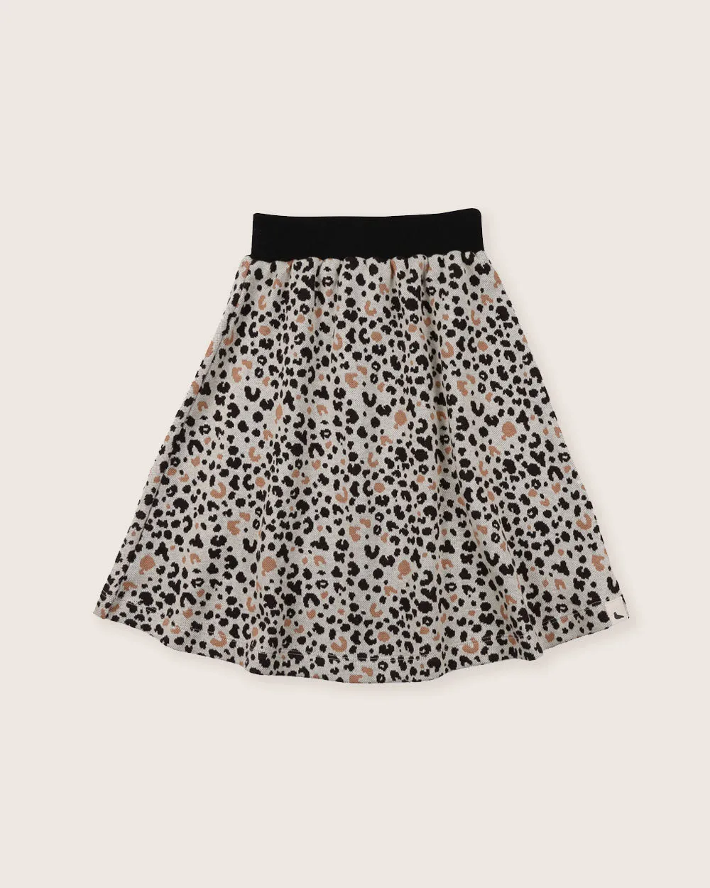 Leopard Animal Jacquard Midi Skirt