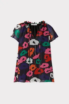 Lydia Poppy Print Top