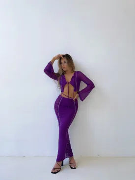 MADDY MAXI SKIRT PURPLE - OUTCAST EXCLUSIVES