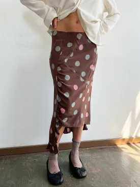 Marni Silk Dotted Midi Skirt (M)