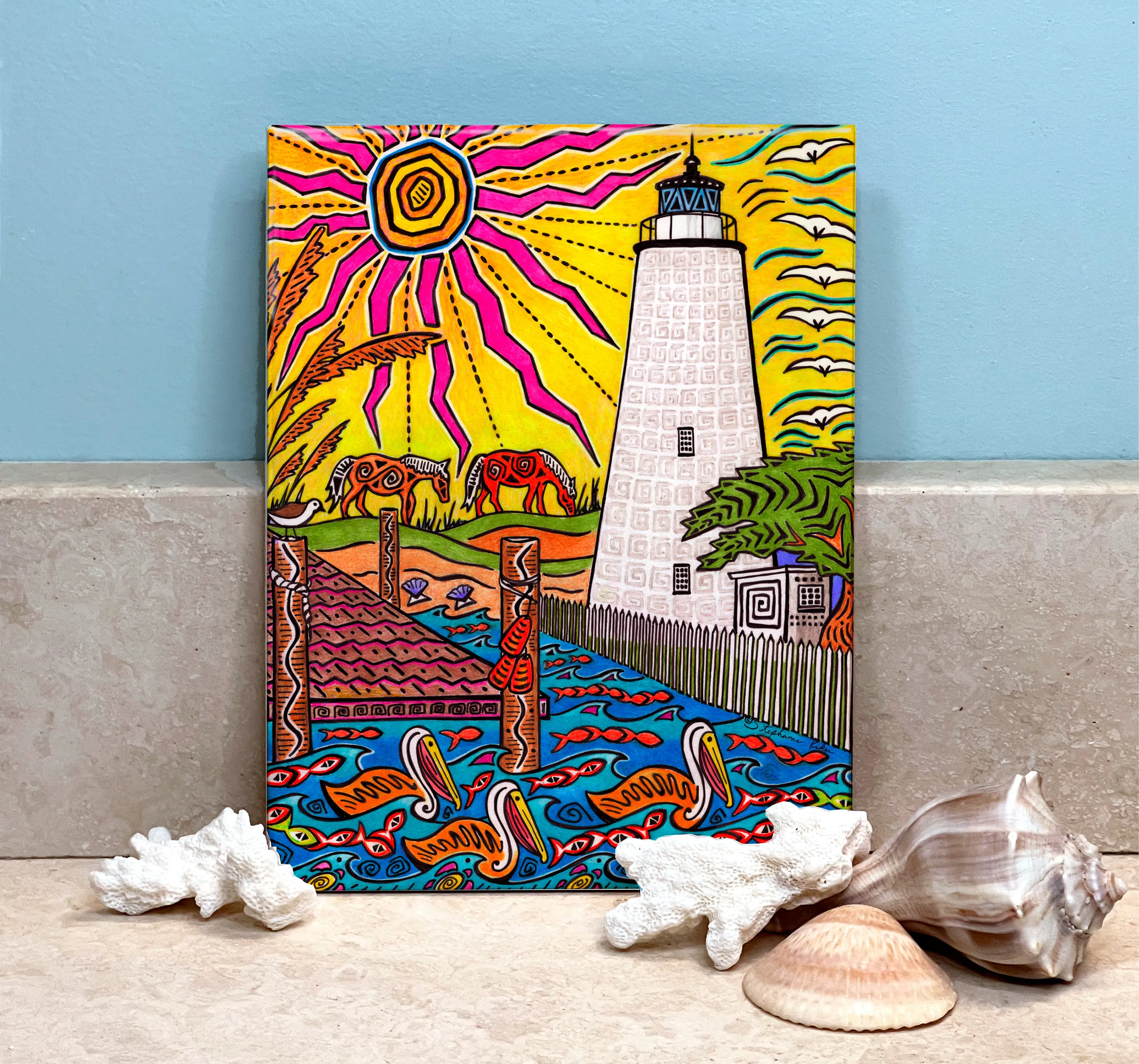 Ocracoke Island Ceramic Tile