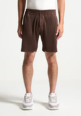 Pleated Shorts - Brown