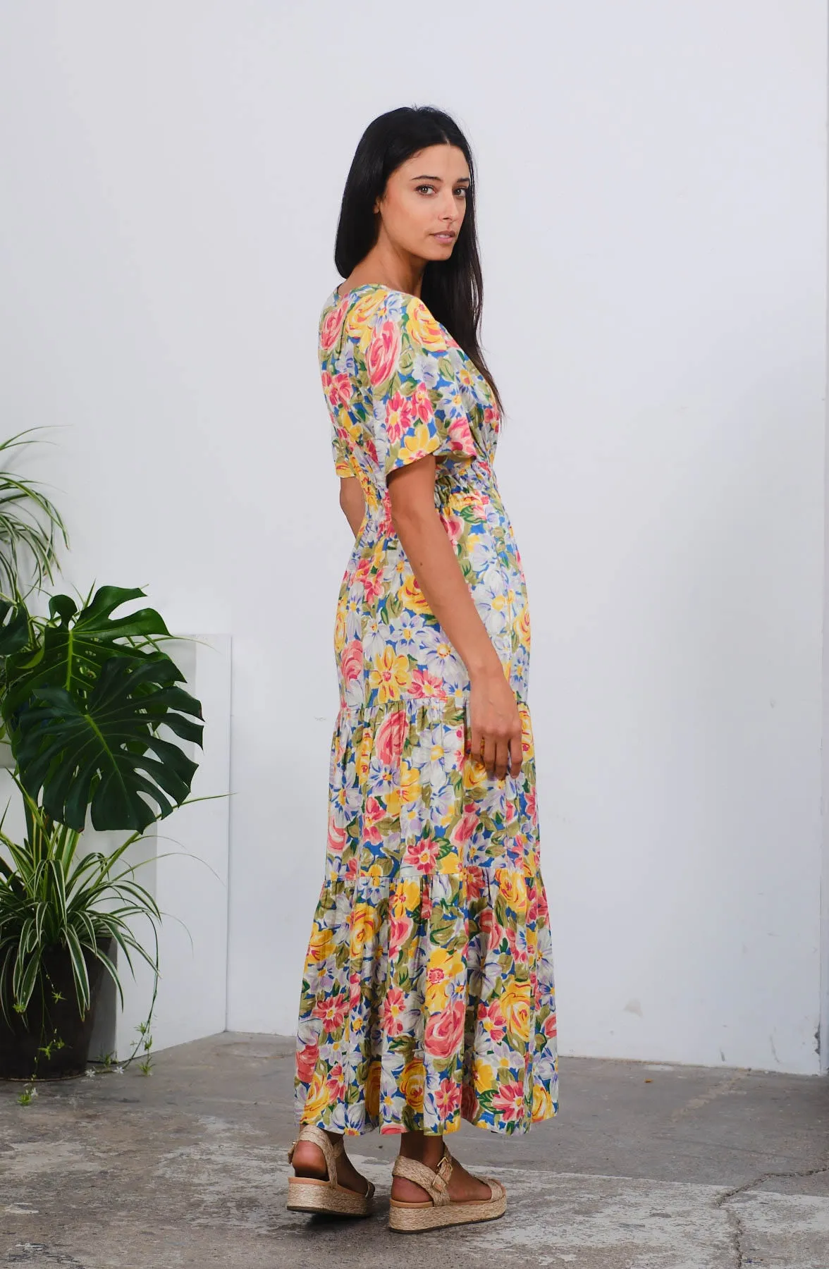 Raquel Dress in Botanical Print