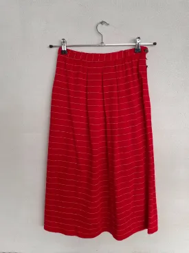 Red 70s Midi Skirt