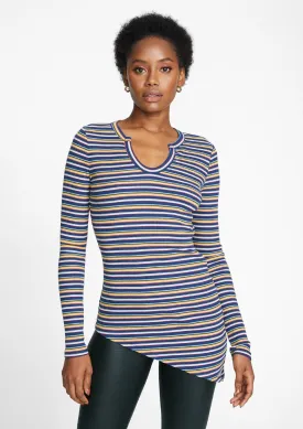 Tall Ariana Asymmetrical Stripe Top