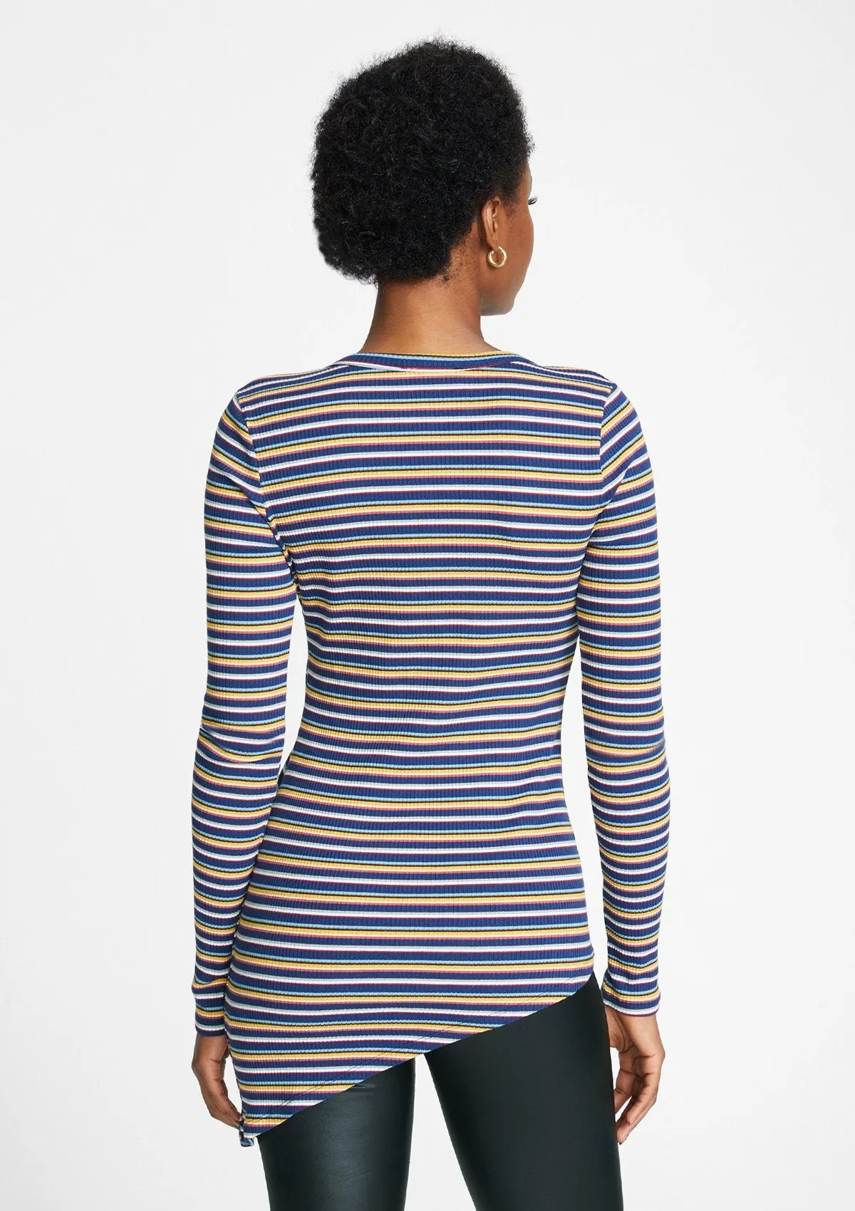 Tall Ariana Asymmetrical Stripe Top