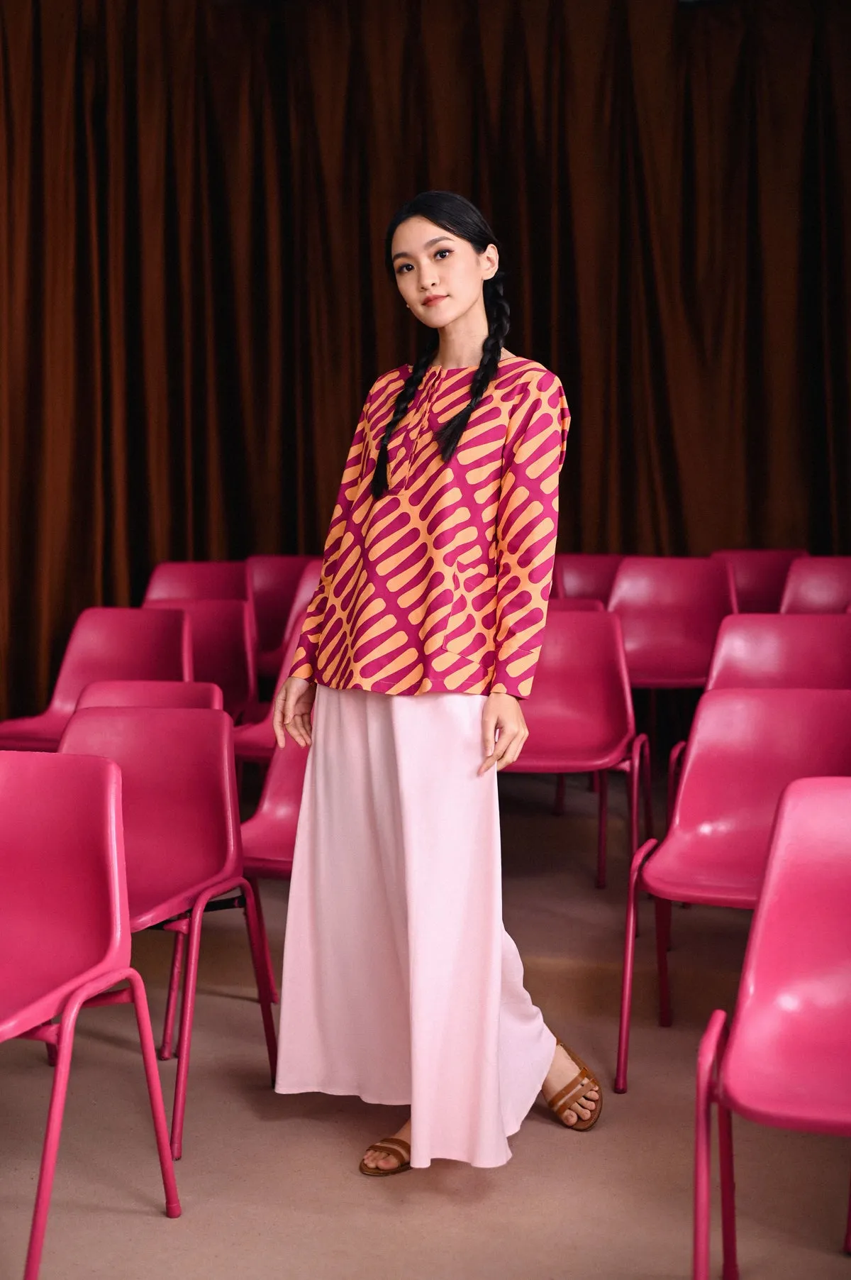 The Dulu Kita Women Flare Skirt - Pink