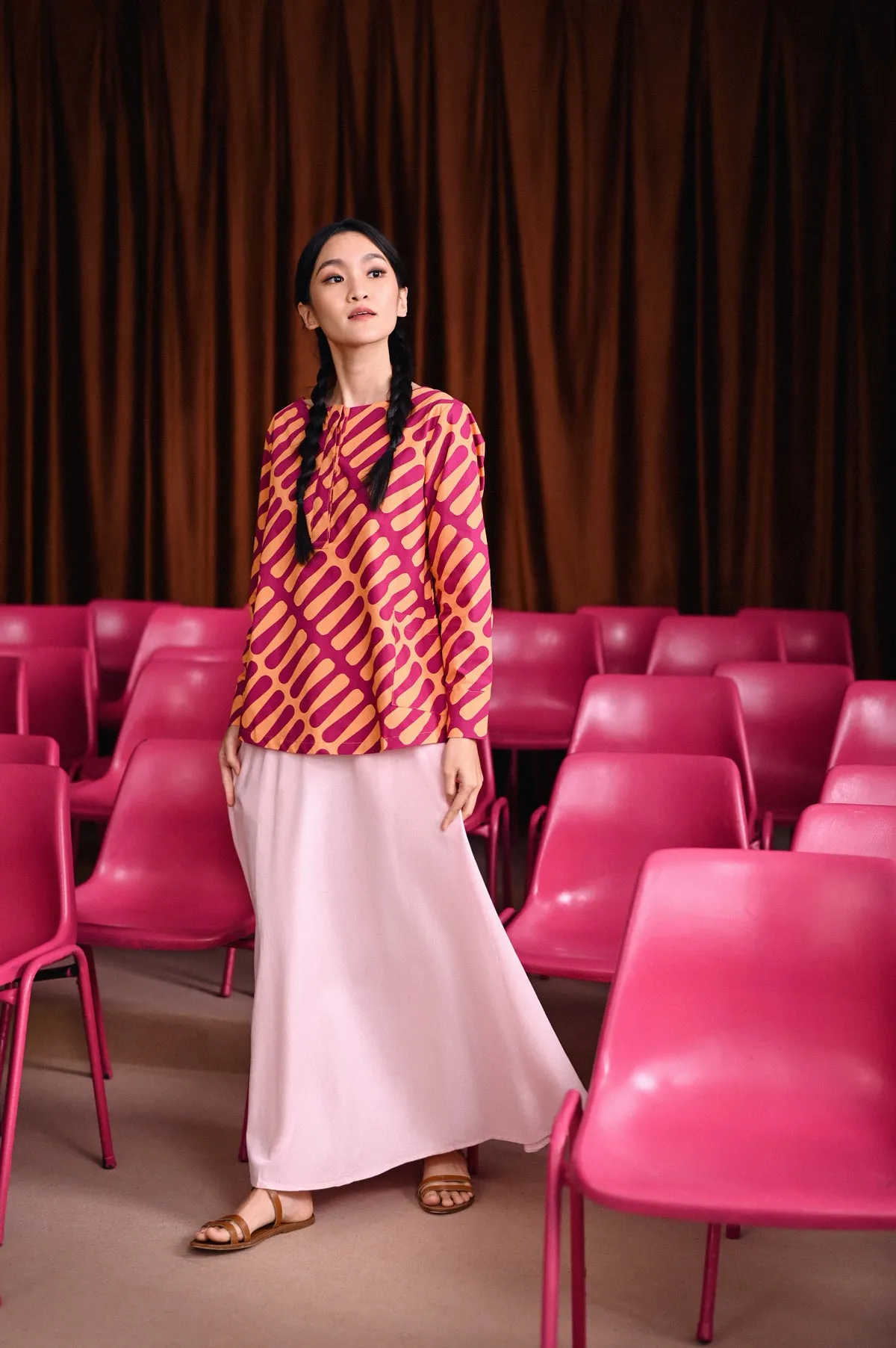 The Dulu Kita Women Flare Skirt - Pink