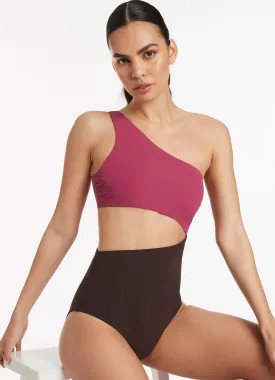 Versa One Shoulder One Piece - Orchid