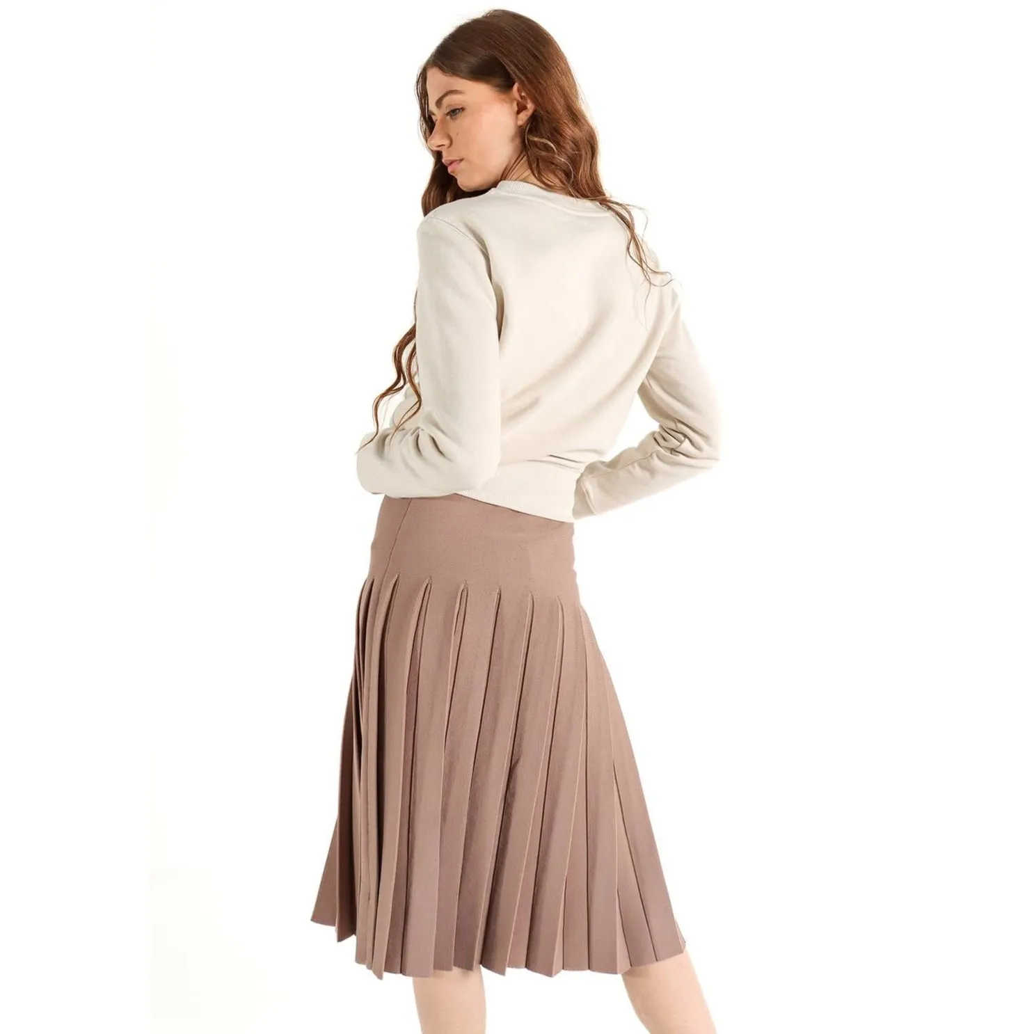 Women's Pleated Knit Skirt