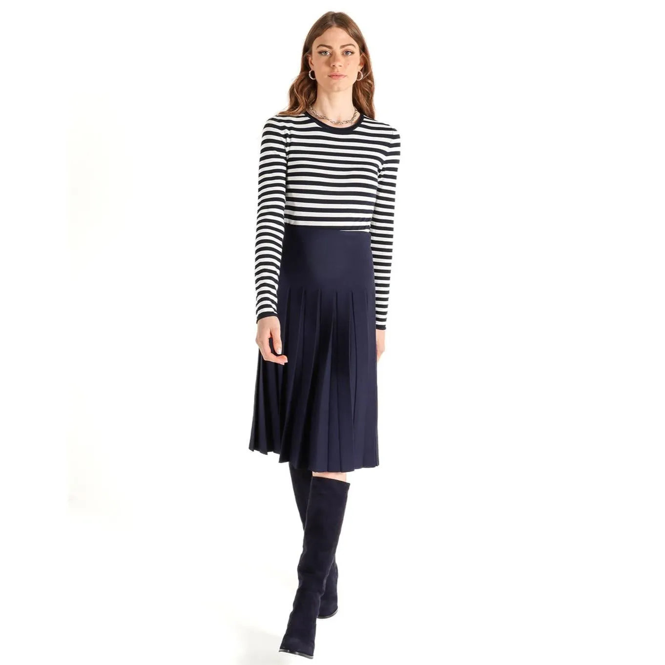 Women's Pleated Knit Skirt