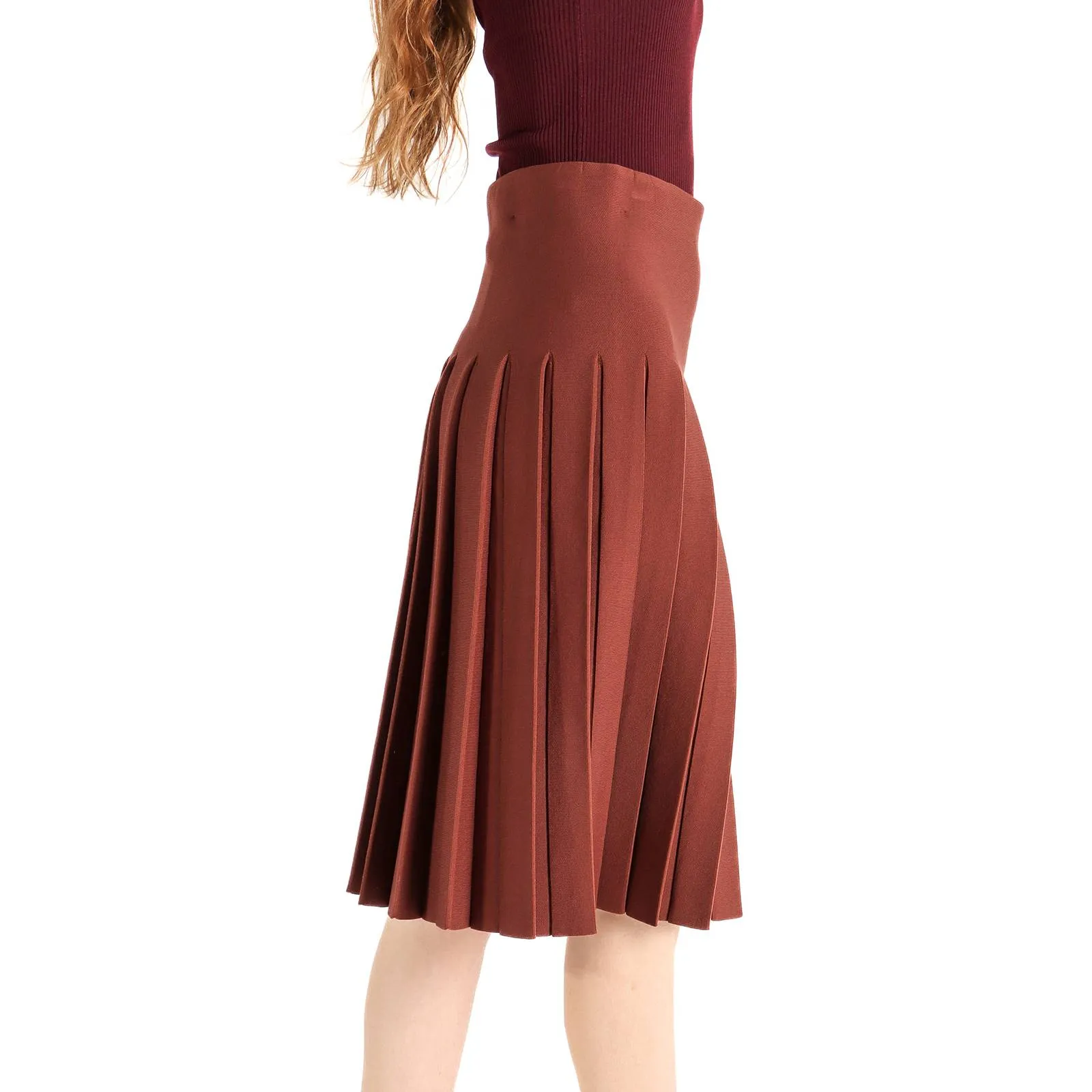 Women's Pleated Knit Skirt